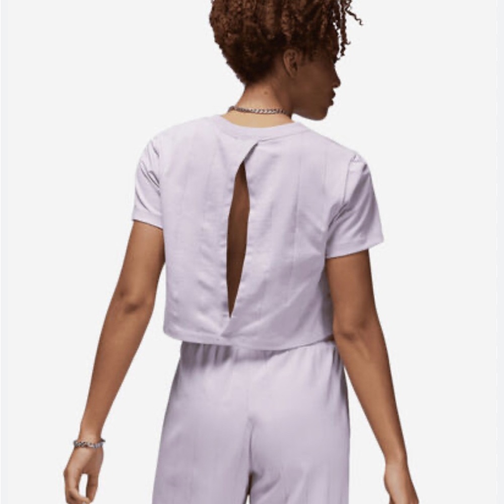 NEW Jordan Purple Crop T-Shirt with Cut Out